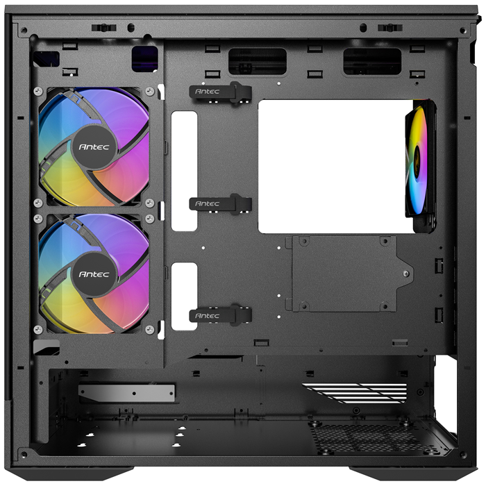 Antec C2M ARGB - Black, Micro-ATX/ITX, steel/glass, 5 slots, 415mm GPU, 165mm CPU, 240mm ARGB fan, USB-C 10Gbps image 3