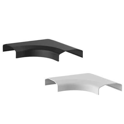 Brateck Plastic Cable Cover Joint L Shape Material:ABS Dimensions 127x127x21.5mm - White thumbnail 2