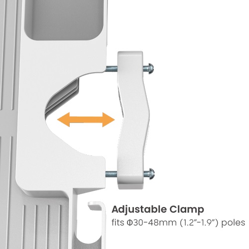 Brateck Pole Mounted Storage Shelf Easily mounted to Φ30-48mm (1.2"-1.9") poles (BLACK) 224x176x30mm (8.8"x6.9"x1.2" ) gallery 4
