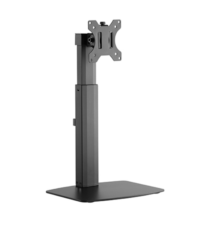 Brateck Single Free Standing Screen Pneumatic Vertical Lift Monitor Stand Fit Most 17"-32" Flat and Curved Monitors Up to 7 kg VESA 75x75/100x100
