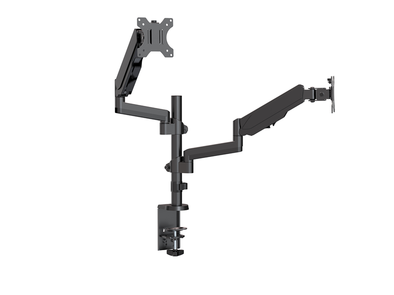 Brateck Dual Monitor Full Extension Gas Spring Dual Monitor Arm (independent Arms) Fit Most 17"-32" Monitors Up to 8kg per screen VESA 75x75/100x100 gallery 4