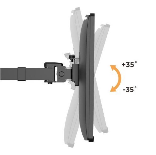Brateck Single Monitor Affordable Steel Articulating Monitor Arm Fit Most 17"-32" Monitor Up to 9kg per screen VESA 75x75/100x100 thumbnail 3
