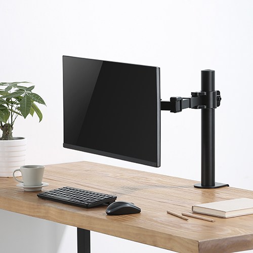 Brateck Single Monitor Affordable Steel Articulating Monitor Arm Fit Most 17"-32" Monitor Up to 9kg per screen VESA 75x75/100x100 gallery 4