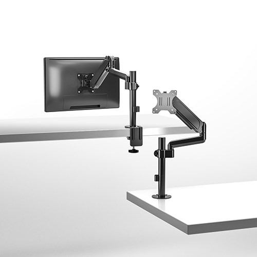 Brateck Single Monitor Pole-Mounted Gas Spring Monitor Arm Fit Most 17" - 32" Monitor Up to 9Kg Per screen VESA 75x75/100x100 thumbnail 2
