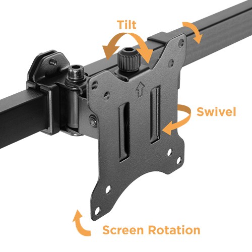Brateck Pole Mount Dual-Screen Monitor Mount Fit Most 17"-32" Monitors, Weight Capacity (per screen): 9kg VESA 75x75/100x100 gallery 3