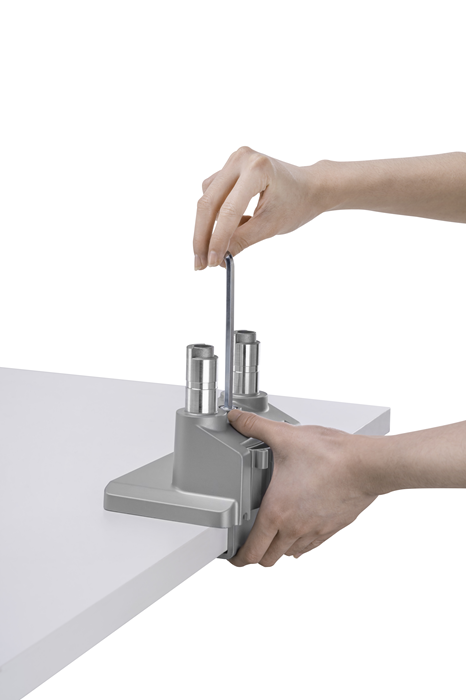 Brateck Dual Monitor Thin Gas Spring Monitor Arm Fit Most 17"-32" Monitors, Up to 9kg per screen VESA 75x75/100x100 Matte Silver gallery 3
