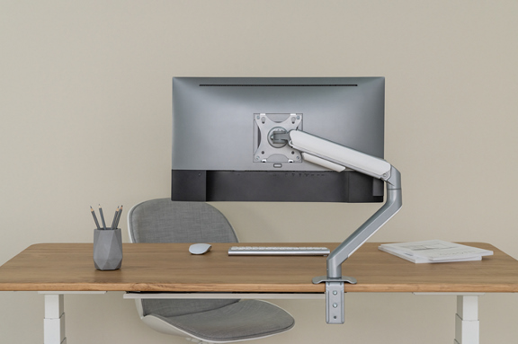 Brateck Single Monitor Economical Spring-Assisted Monitor Arm Fit Most 17"-32" Monitors, Up to 9kg per screen VESA 75x75/100x100 Matte Silver thumbnail 4