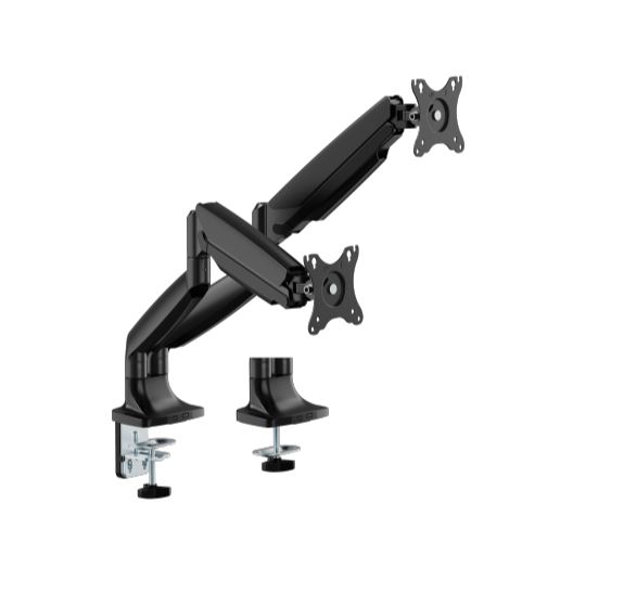 Brateck LDT82-C024-BK Dual Screen Heavy-Duty Gas Spring Monitory Arm with For most 17"~35" Monitors, Matte Black