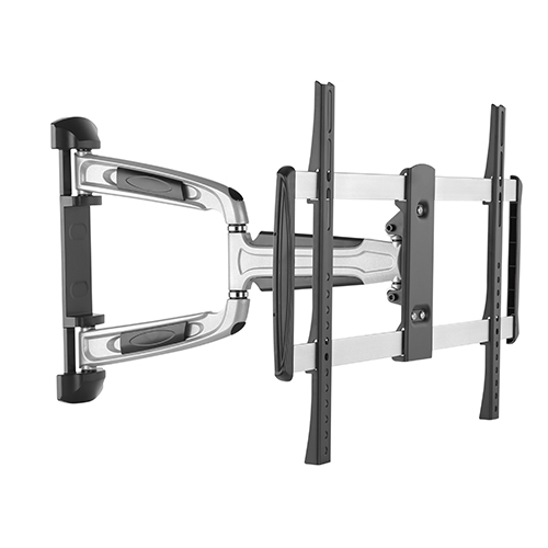 Brateck Chic Aluminum Full-Motion TV Wall Mount For 37"-70" Curved & Flat panel TVs up to 35KG, Matte Black & Metallic Grey
