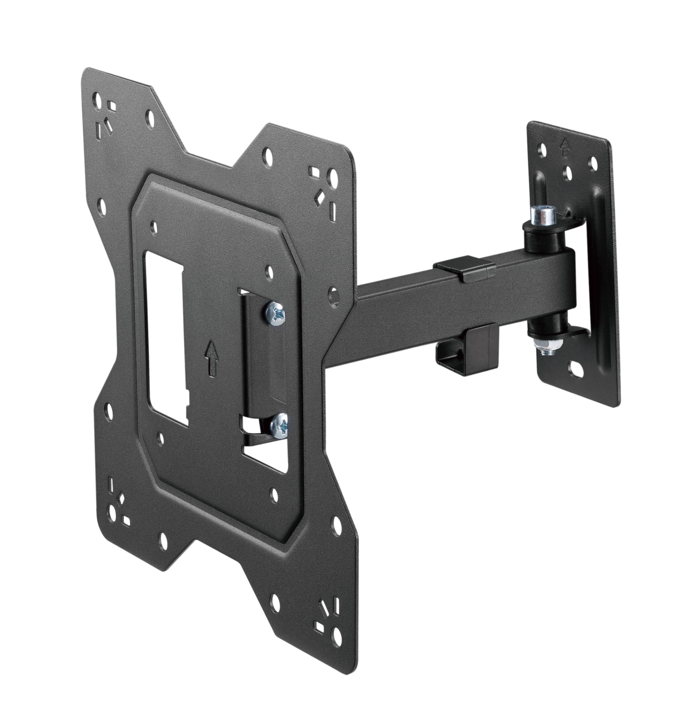 BrateckEconomical Full-Motion TV Wall Mount For 23"-43" Fit Curved TV up to 30KG, VESA 100x100,100x200,200x100,200x200 Fine Texture Black thumbnail 2