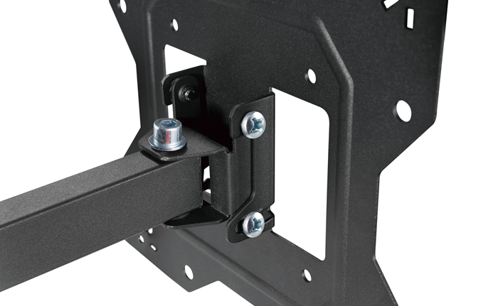 BrateckEconomical Full-Motion TV Wall Mount For 23"-43" Fit Curved TV up to 30KG, VESA 100x100,100x200,200x100,200x200 Fine Texture Black thumbnail 3