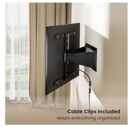 Brateck LPA79-464 Ultra-Slim Full-Motion TV Wall Mount For most 43"-90" TVs (Black) 250x632x432mm thumbnail 3