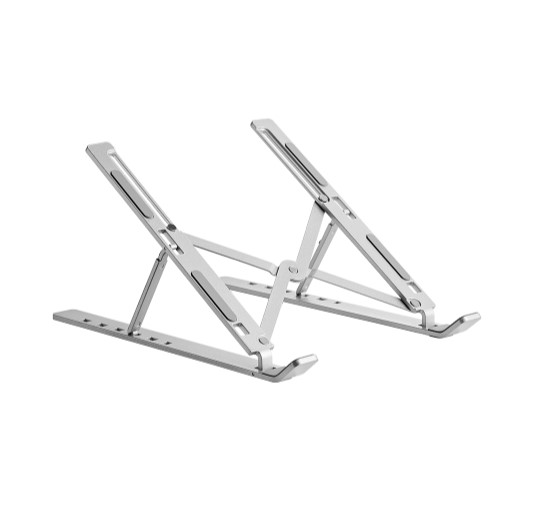 Brateck LPS03-3-03 Portable 6-Level Adjustable Aluminum Laptop Riser For most 11”-15” laptops, tablets and more (Silver)