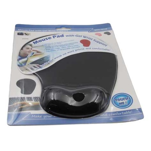Brateck Mouse Pad with Gel Wrist Rest Black gallery 2