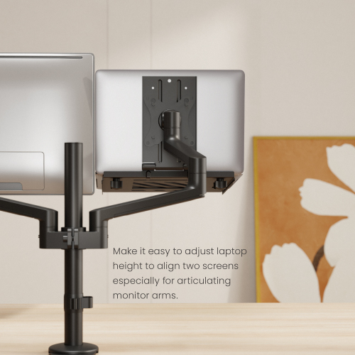 Brateck Adjustable Laptop Tray For Monitor Arms Fits12-17" with standard 75x75 VESA plate gallery 2