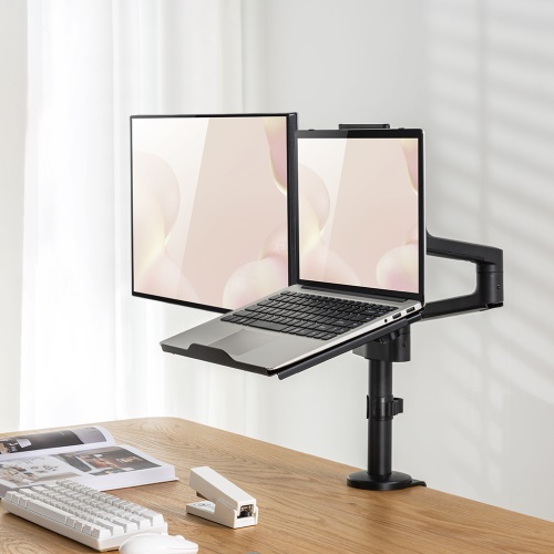 Brateck Adjustable Laptop Tray For Monitor Arms Fits12-17" with standard 75x75 VESA plate gallery 3
