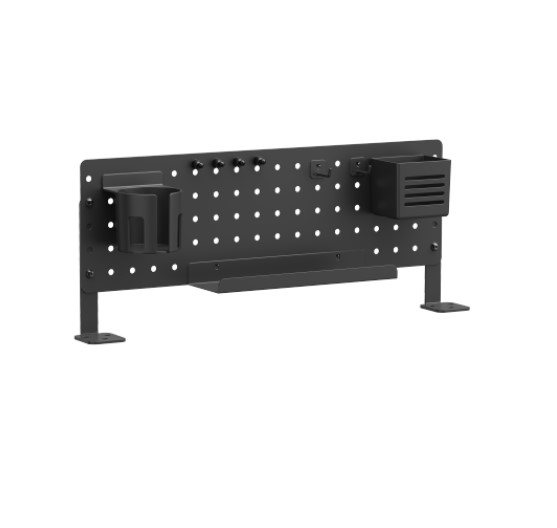 Brateck PB-007-01-B Desk Pegboard Organizer wtih Storage Kits (Black)  600x100x240mm