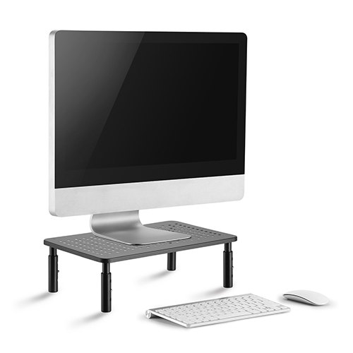 Brateck Height Adjustable Steel Monitor/Laptop Stand (370x235x120mm) Fit Screen Size 13"-32" Weight CapacityUp to 20kg- Black thumbnail 3