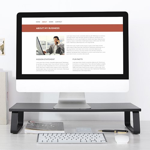 Brateck Timber Desktop Monitor Stand (600x260x120mm) Fit Screen Size 13"-32" Weight Capacity Up to 20kg- Black thumbnail 2