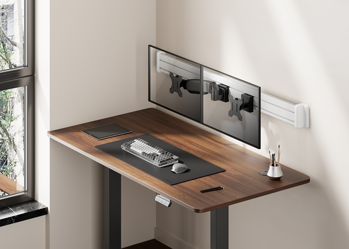 Brateck Aluminum Slatwall Panel, Weight Capacity 40kg-Matte White, Must be installed with MABT-SW02-3 (desk) or MABT-SW02-4 (wall) gallery 3