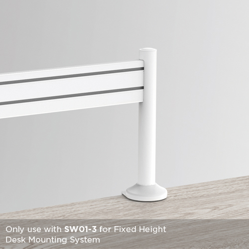 Brateck Slatwall Desk Mounting Pole,Work with Slatwall Panel for Creating Desk-Mounted Slat Wall System( Two poles included) gallery 3