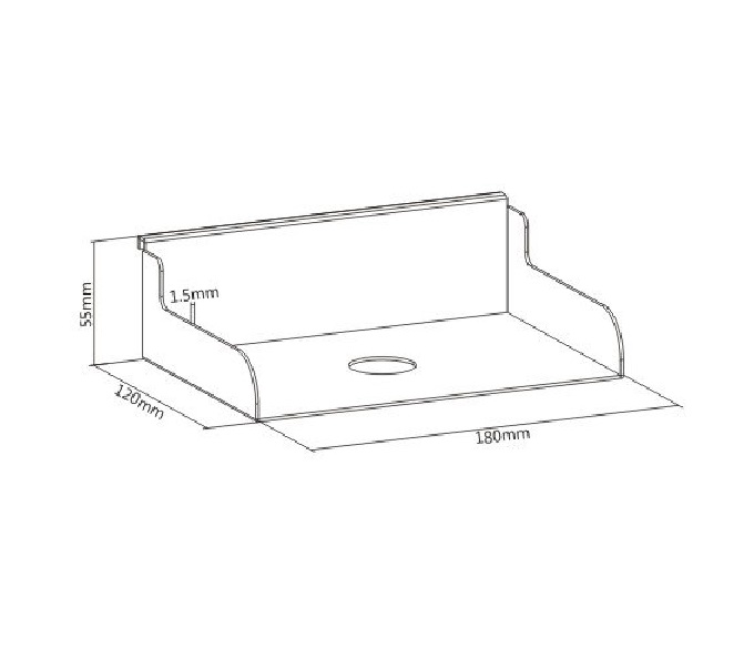 Brateck File Holder, Weight Capacity 3kg-Matte White, 180x120x55mm, Weight Capacity: 3kg (6.6lbs ) gallery 2