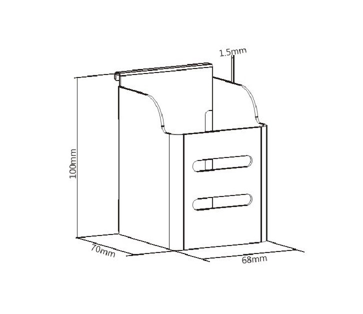 Brateck Pencil Cup,Dimensions 68x70x100mm, Weight Capacity:1kg, Make additional storage for less desktop clutter gallery 2