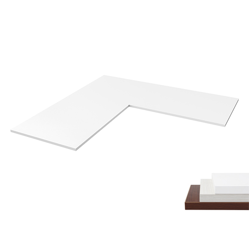 Brateck L-Shape(90°) Particle Board Desk Board White, 1800x750x25mm, Recommended desk frame: MABT-M06-33R-B