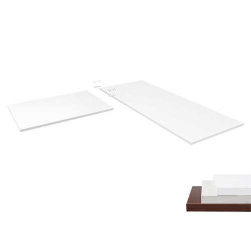 Brateck L-Shape(90°) Particle Board Desk Board White, 1800x750x25mm, Recommended desk frame: MABT-M06-33R-B thumbnail 2