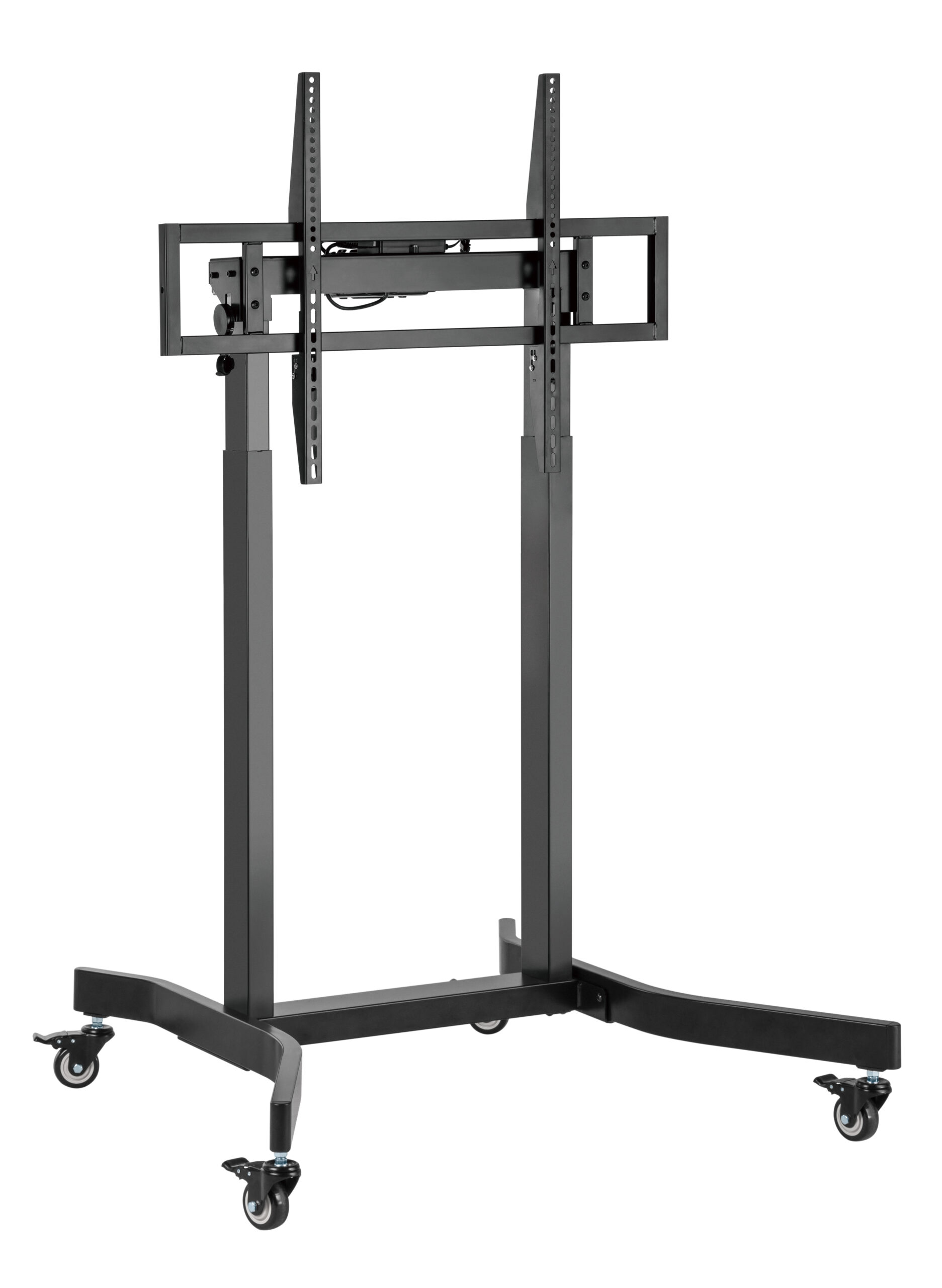 Brateck Standard Motorized TV Cart Fit 55"-100" Up to 120kg- Matte Black , VESA Compatible: 200x200 up to 800x600 （LS） thumbnail 2